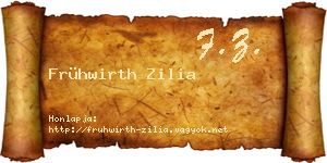 Frühwirth Zilia névjegykártya