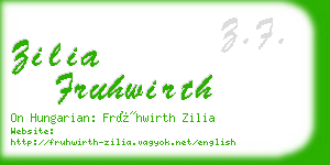zilia fruhwirth business card